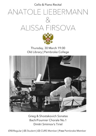 An Evening Of Music With Anatole Liebermann & Alissa Firsova